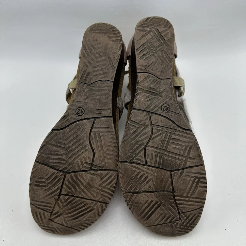 Miz Mooz Sandals Sawyer‎ Wedge Gladiator Silver Size 42EU 10.5 US